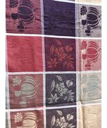 Vtg Cotton Thanksgiving Table Cloth 76”x54” Pumpkins Leaves FALL Round C... - $24.82