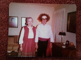 000 VTG Photograph Man &amp; Woman Crazy Costumes Dress Up Wild Hair Old Bald - £4.77 GBP