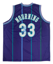 Alonzo Mourning Autographed Custom Hornets #33 Purple Jersey JSA Witnessed - $195.00