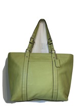 Coach 13098 Green Tote Adjustable Strap Pre owned  - $98.00