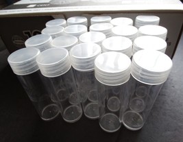 Lot of 20 Whitman Nickel Round Clear Plastic Coin Storage Tubes w/ Screw... - £13.40 GBP