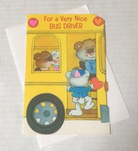 Vtg Unused Nice School Bus Driver American Greetings Card 1979 w/envelope 937A - £11.37 GBP