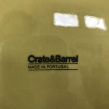 Set Pair Crate Barrel Olive Green Ceramic Painted Plates Bowls Portugal ... - £39.31 GBP