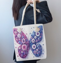 Butterfly Magic | Fabric Tote bags with Hemp Rope Handle | Free Ship - $625.50 MXN