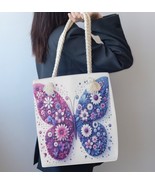 Butterfly Magic | Fabric Tote bags with Hemp Rope Handle | Free Ship - $33.00