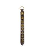 Dark Brown Solid Brass Bells Studded Natural Leather Sleigh Bell Door Ha... - $219.98
