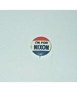 Vintage 1960 Campaign Pinback Button Richard Nixon “I&#39;m For Nixon” Kennedy - $91.94 MXN