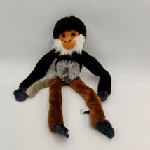 Wild Republic UK  Monkey Black White Gray Brown 18&quot; Plush Soft Stuffed Animal - £12.60 GBP