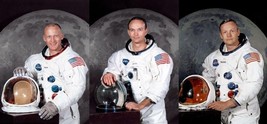 Set Of Apollo 11 Crew Neil Armstrong, Buzz Aldrin, Michael Collins 5X7 Photo Rp - $14.99