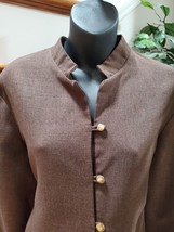Pride Joy Women&#39;s Brown Polyester Single Breasted Blazer &amp; Pant 2 Pc&#39;s S... - $38.00