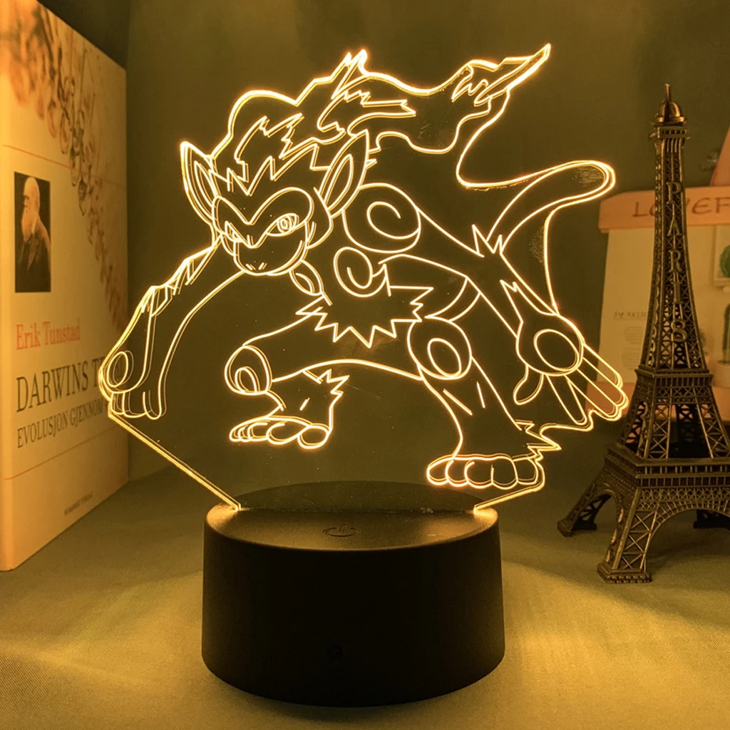 Infernape Pokemon Anime Figures 3D Led Night Light Model Toys Children Bed Room - £15.24 GBP