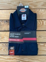 Dickies NWT Men’s Short Sleeve Twill Work shirt Size L Navy T11 - £17.75 GBP