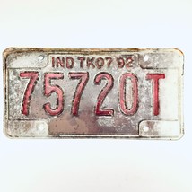 1992 United States Indiana Brown County Truck License Plate 75720T - £13.22 GBP