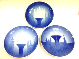 B&amp;G Set 3 Olympic Plates 1972-80 Munich Montreal Moscow Russia Plate-7-y017d - £99.91 GBP