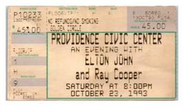 Elton John Ticket Stumpf Oktober 23 1993 Providence Rhode Island - $39.58