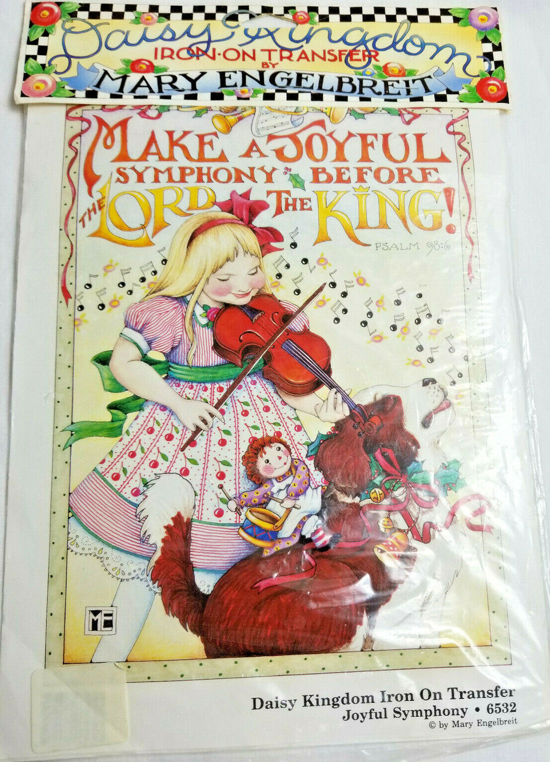 Mary Engelbrett Iron-On Transfers Fabric Decoration Make A Joyful Symphony - $14.95