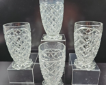 4 Anchor Hocking Waterford Clear 10 Oz Tumblers Set Vintage Etch Depress... - £31.39 GBP