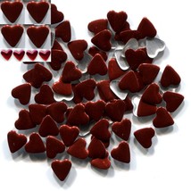 HEARTS Smooth Rhinestuds..Hot Fix  RED  6 mm    2 Gross  288 Pieces - £5.35 GBP