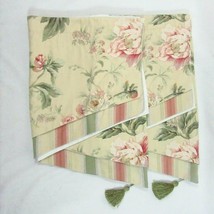 Waverly Forever Yours Antique Tasseled 2-PC Double Ascot Valance Set - £35.98 GBP