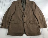 Turnbury Bazer Sports Coat Mens 40R Brown Wool Silk Blend Two Buttons Ve... - $51.07