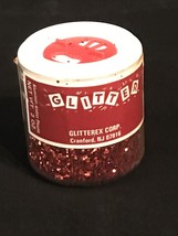 Vintage Glitterex Corp. Cranford, NJ , 2 oz Jar Red Glitter,  95% Full - £4.63 GBP