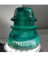 Vintage Hemingray  42 Glass Insulator green blue please read description - £4.61 GBP