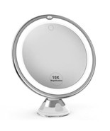 Updated 10x Magnifying Lighted Makeup Mirror with Touch Control LED Ligh... - £28.86 GBP