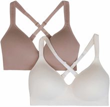 Carole Hochman Seamless Comfort Bra Wire Free Molded Cups Comfort Straps (2 Pack - £18.77 GBP+