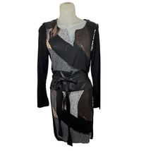 Venus Patchwork &amp; Faux Leather Dress size S Women - $19.75