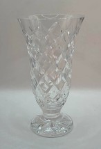 Waterford Cut Lead Crystal Kinsale 7&quot; Footed Vase Maker&#39;s Mark Bottom Ireland - £30.77 GBP