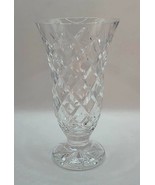 Waterford Cut Lead Crystal Kinsale 7&quot; Footed Vase Maker&#39;s Mark Bottom Ir... - £30.56 GBP