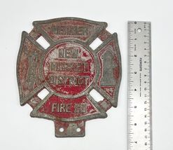 Vintage Firefighter License Plate Topper, New Market Fire Department, Ma... - £140.34 GBP