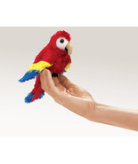Mini Scarlet Macaw  Finger Puppet - Folkmanis (2723) - $177.57 MXN