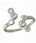 0.50Ct Round Cut Cubic Zirconia Adjustable Toe Ring Gift 925 Sterling Si... - €11,30 EUR