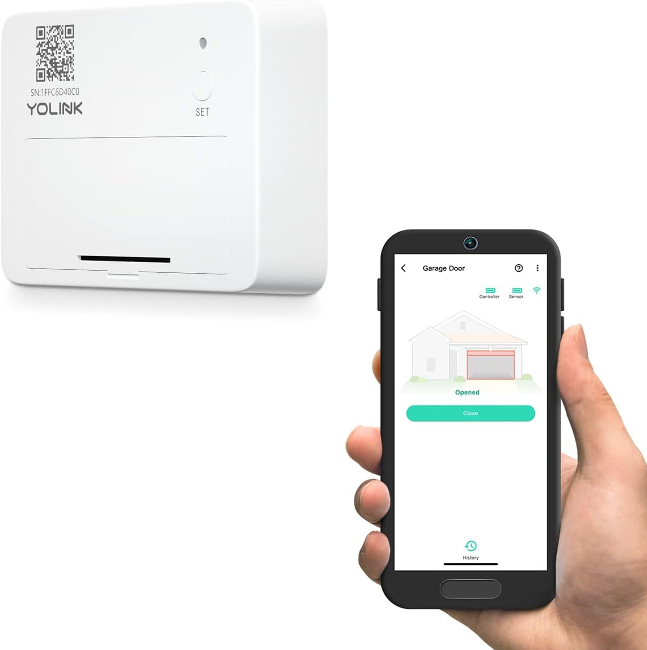 Smart Garage Door Sensor, Yolink 1/4 Mile World&#39;S Longest Range Wireless... - $37.97