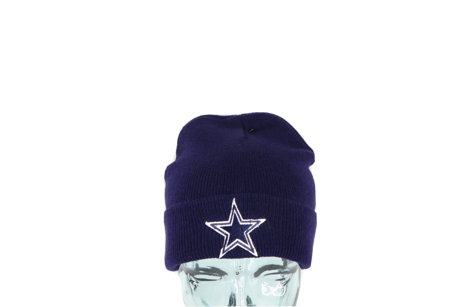 NOS Vintage 90s Dallas Cowboys Football Ribbed Knit Winter Beanie Hat Ca... - £37.19 GBP