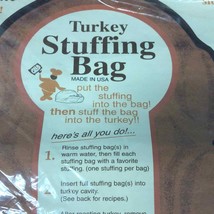 Turkey Stuffing Bag Clipper Mill Fabric Recipes Thanksgiving Dinner USA ... - $19.62 CAD
