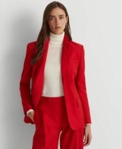 MSRP $245 Ralph Lauren Long Sleeve Crepe Blazer Lipstick Red Size 10 - $106.92