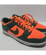 Nike Dunk Low Retro Miami Hurricanes Green &amp; Orange DD1391-300 Size 9.5 - $1,277.97 MXN