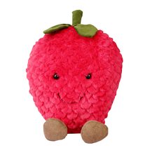 Soft Stuffed Plush Simulation Strawberry Cotton Cute Fruit Pillow Creative Plush - £11.42 GBP
