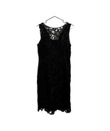 Adrianna Papell Size 8 Lace Appliqué Navy Sheath Beautiful Elegant - $43.99