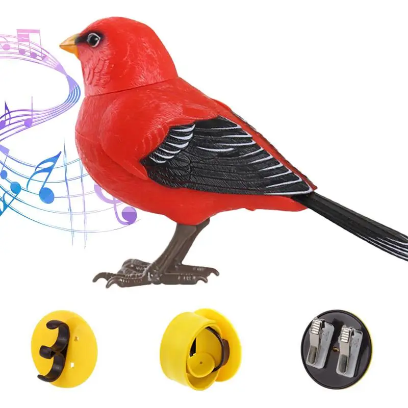  outdoor decorations interactive bird toy realistic simulation birds making sounds tree thumb200