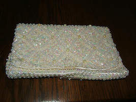 Hand Made in Hong Kong Sequins Beaded Evening Handbag Clutch Purse - £13.19 GBP