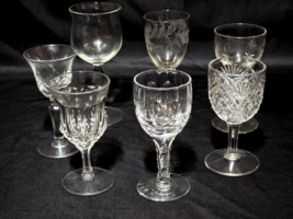 Cut Crystal Cordial Liqueur Glass US, KUSAK, TIFFIN Glass &amp; Crystal - Se... - $24.16