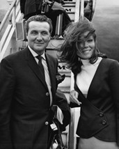 Patrick Macnee and Diana Rigg in The Avengers posing by Pan Am aircraft London A - £55.94 GBP