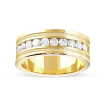 Authenticity Guarantee 
14K Yellow Gold 1.10 Ct Round Diamond Men&#39;s Wedd... - £2,094.30 GBP