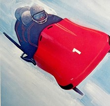 Winter Olympics Bobsled Lithograph Print 1972 Sports Memorabilia 9 x 7&quot; ... - $558.38 MXN
