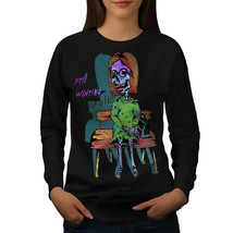 Wellcoda Waiting Kiss Dead Womens Sweatshirt, Zombie Casual Pullover Jumper - £23.10 GBP+