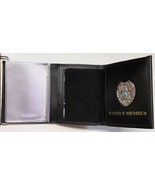 Leather Credit Card Wallet w/Dade County Sheriff Family Member Silver 1-... - $39.95