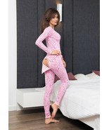 Valentine's Day Sexy Pyjama Jumpsuit with Butt Flap Ladies Sleepsuit Onezee - Lo - £75.91 GBP